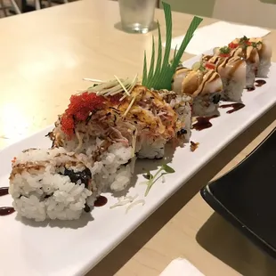 Awesome Scallop Roll and White Tiger Roll