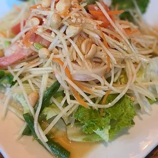 a plate of food on a table