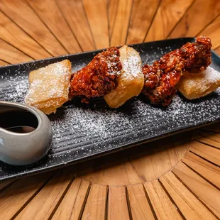 Hot Honey &amp; Chicken Beignets
