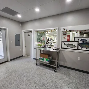 a kitchen with a sink and a counter