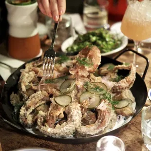 a plate of food on a table