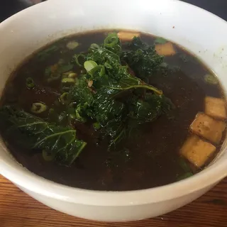 Beef Soup With Rice Noodle and Greens