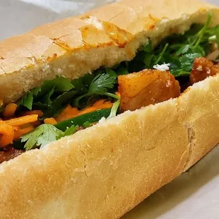 Spicy pork Bahn mi