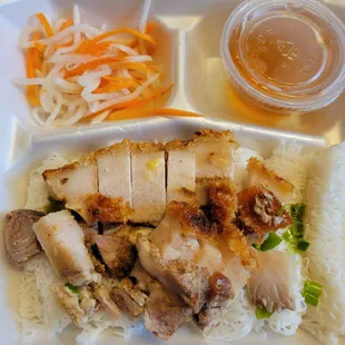 Crispy Pork Belly with Rice Vermicelli Sheets