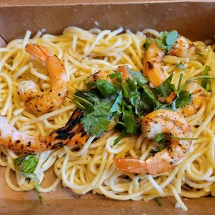 Garlic Noodles with Shrimp
