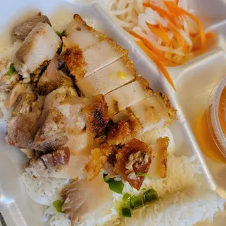 Crispy Pork Belly with Rice Vermicelli Sheets
