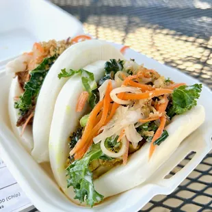 Bao bun ($11) - one chicken, one pork