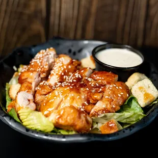 Teriyaki chicken Caesar salad