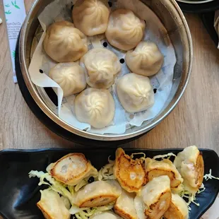 Xiao Long Bao, Pork and Shrimp Pot Stickers