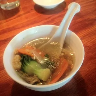 Sizzling Rice Soup w/ Seafood