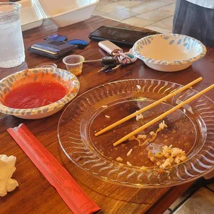 chopsticks on a table