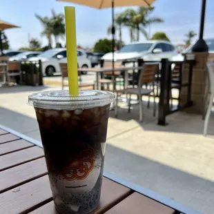 Grass Jelly &amp; Basil Seeds &amp; Coconut Drink ~ did not taste fresh to me ... pass :/