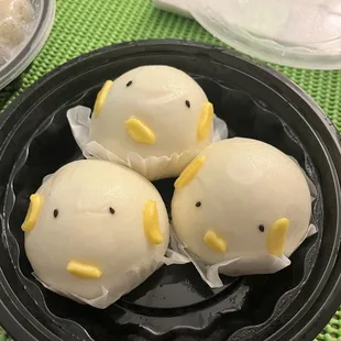 Piggy Cream Custard Buns (3pcs)