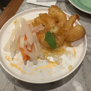 Grapefruit Honey Prawns