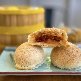Baked BBQ Pork Baos | 3 pc - $6.50 (wait time: 30 minutes)