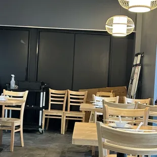 Random ladder in the dining room area