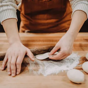 Owner making Bao Buns