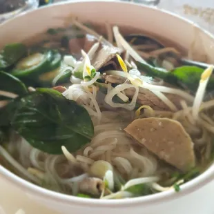 #2 pho, I see beef and meatballs but no tendon