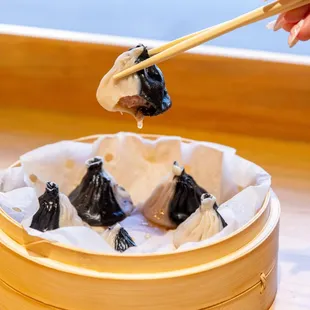 Steamed Black Truffle &amp; Pork Soup Dumplings