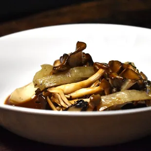 Mushroom Adobo | A medley of mushrooms in a tamari and vinegar sauce. (vegan, soy-free, gluten-free)