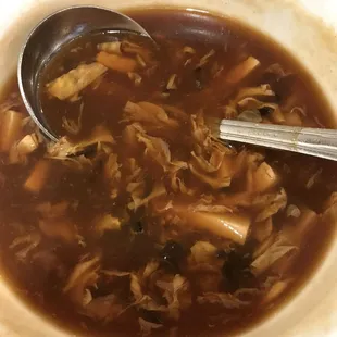 Hot and sour soup bowl.