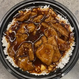 Beef with Gravy Rice Bowl