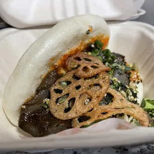 (1) Glazed Eggplant Bao