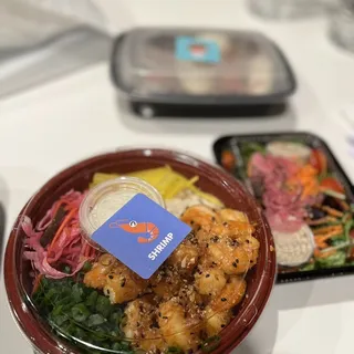 Saute Shrimp Rice Bowl