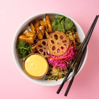 Glazed Eggplant Rice Bowl