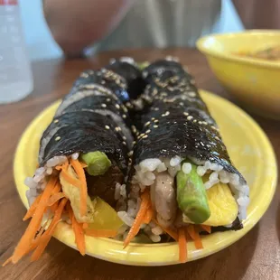 Short rib and pork belly kimbap