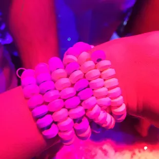 Candy necklaces I got with my drink