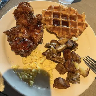 Chicken &amp; waffle from buffet