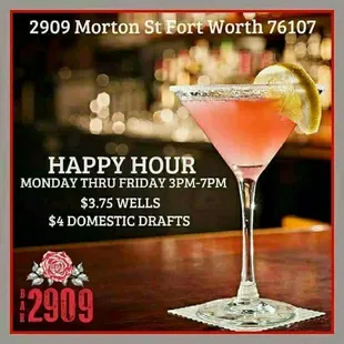 Monday - Friday Happy Hour Specials