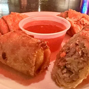 Egg rolls are a good way to start.