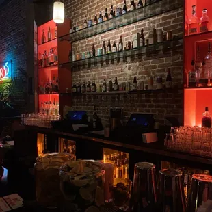 Behind the bar