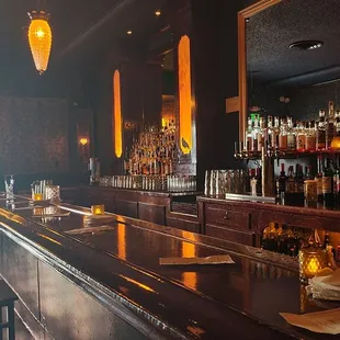 a row of bar stools