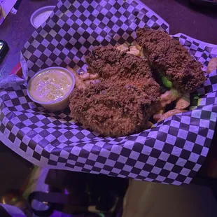a person holding a basket of food