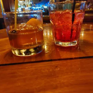 Old Fashioned and Titos and Cranberry