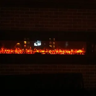 Cool fake fire on the wall