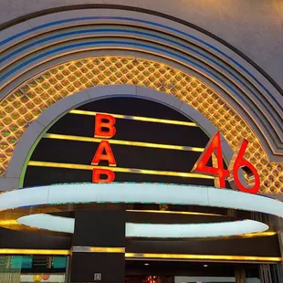 the entrance to the bar 46