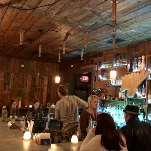 Gorgeous and cozy inside. Great bartenders in the photo.