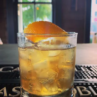 Our Oaxacan Ol' Fashioned is not for the faint of heart. Chalk full of smokey mezcal and a classic old fasioned taste.