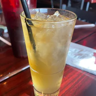 a glass of lemonade