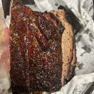 Ribs and brisket, soooo good!