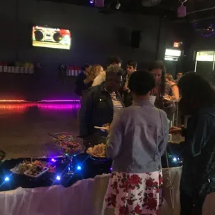 a group of people at a party