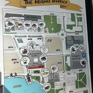 Map of the area on the wall (huge)