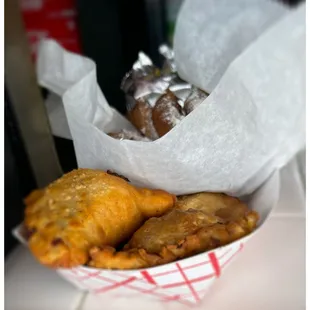 ows a basket of pastries