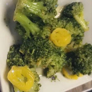 Broccoli and banana peppers !! Delicious