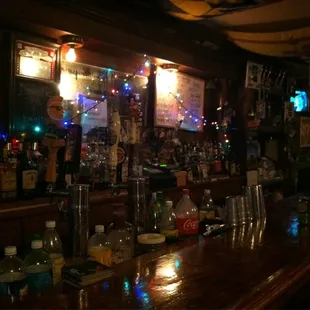 many bottles of alcohol on the bar