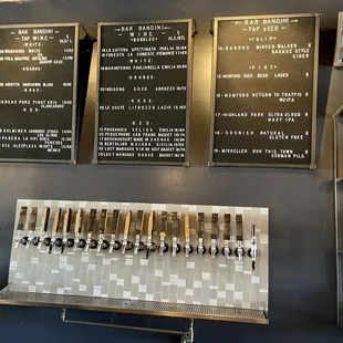 a selection of wines on display